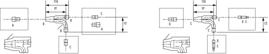 Image de CZ-P680BK2BM: Y-stuk intérieure 2 voie Eco-I jusqu'a 68.0 kW