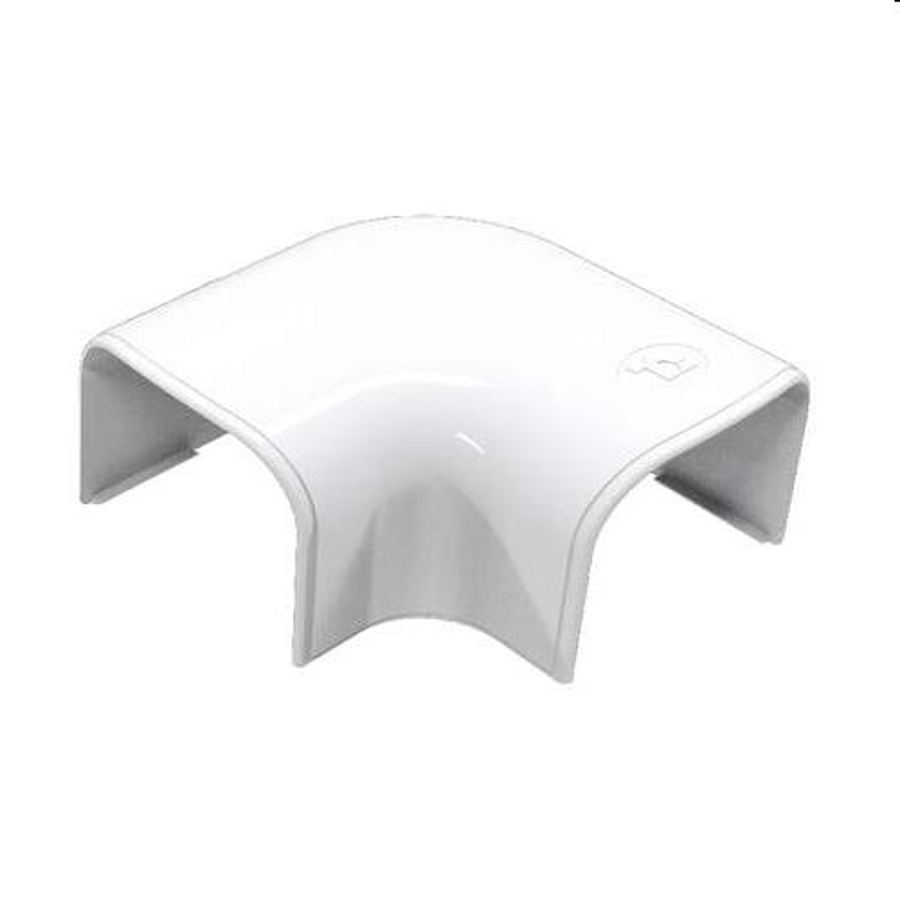 Image de SCD100137: Bippy Clim coude plat 90° blanc CP35 35x28 (20pcs) RAL 9010