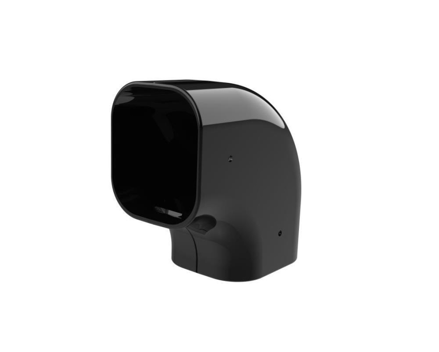 Image de SCD100314: Excellens coude plat 90° CP100-EXC Noir (3pcs) RAL 9005