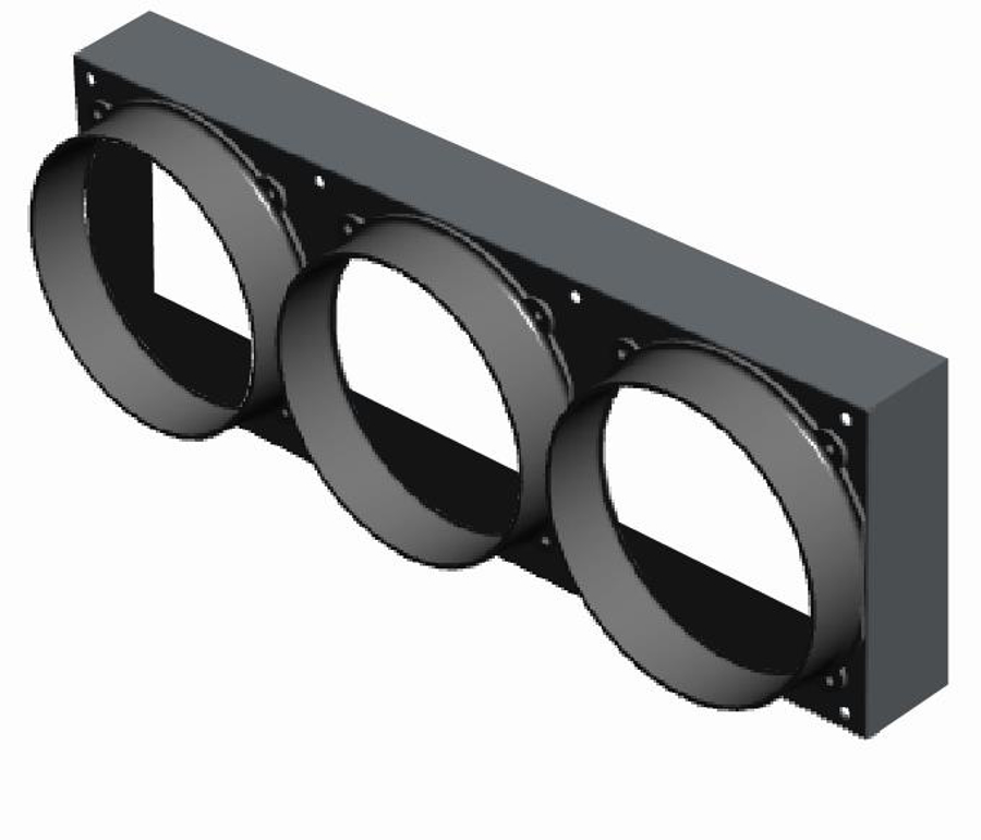 Afbeeldingen van AHRD0461II: Aanzuigplenum 2 x diam 160 mm voor Ducto FNC 400 (niet geïsoleerd)